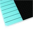 Viztex Glacier Magnetic Glass Dry Erase Board Light Teal Jet Black 14x14 inch