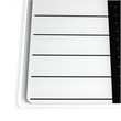 Viztex Glacier Magnetic Glass Dry Erase Board Polar White Jet Black 14x14 inch
