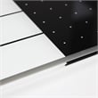 Viztex Glacier Magnetic Glass Dry Erase Board Polar White Jet Black 14x14 inch