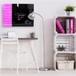 Viztex Glacier Magnetic Glass Dry Erase Board Soft Violet Jet Black 17x23 inch