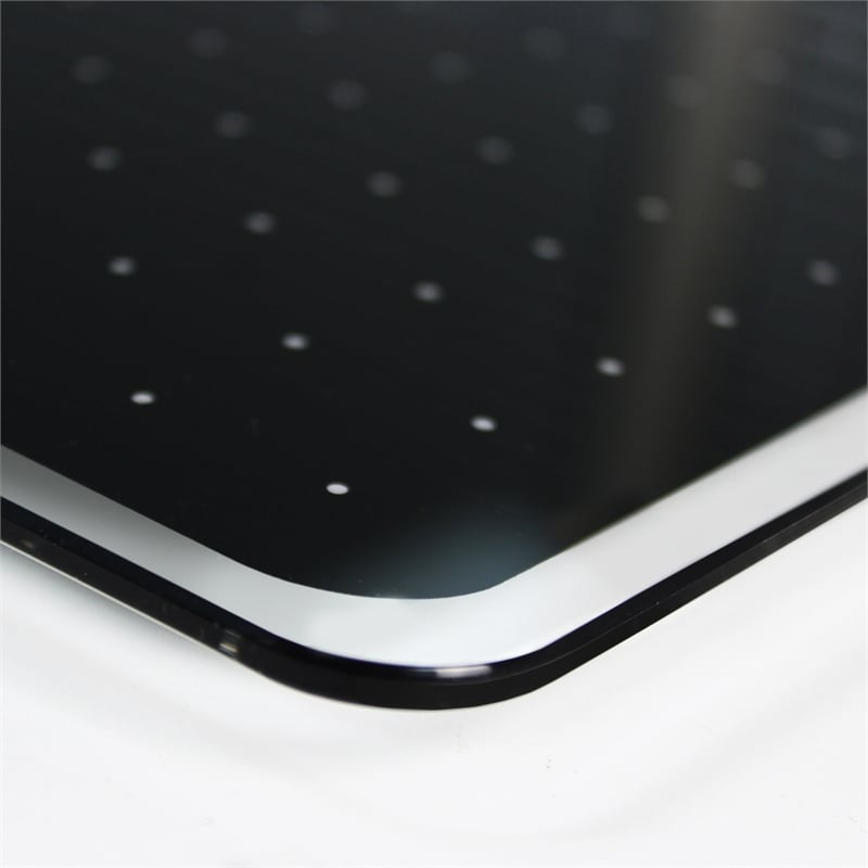 Viztex Glacier Magnetic Glass Dry Erase Board Polar White Jet Black 17x23 inch