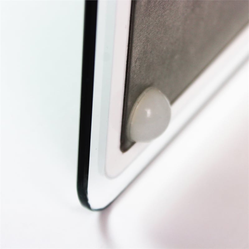 Viztex Glacier Magnetic Glass Dry Erase Board Polar White Jet Black 17x23 inch