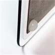 Viztex Glacier Magnetic Glass Dry Erase Board Polar White Jet Black 17x23 inch