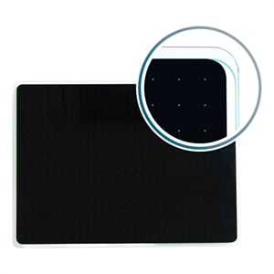 Viztex Glacier Magnetic Glass Dry Erase Board Jet Black 17x23 inch