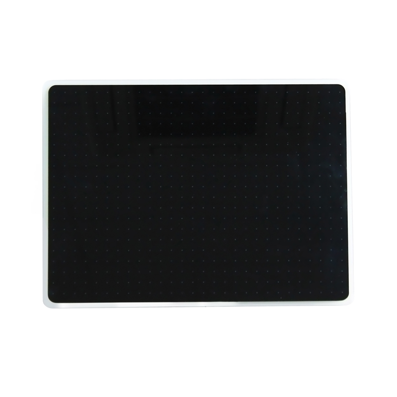 Viztex Glacier Magnetic Glass Dry Erase Board Jet Black 17x23 inch