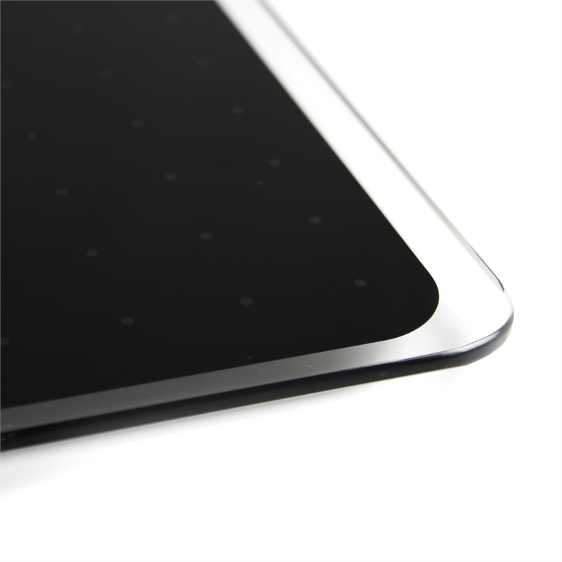 Viztex Glacier Magnetic Glass Dry Erase Board Jet Black 17x23 inch