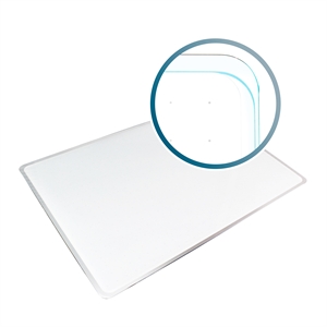 Viztex Glacier Magnetic Glass Dry Erase Board Polar White 24x36 inch