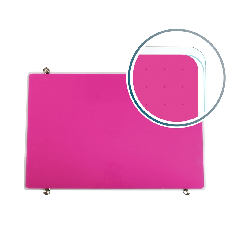Viztex Glacier Magnetic Glass Dry Erase Board Soft Violet 30x40 inch
