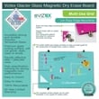 Viztex Glacier Magnetic Glass Dry Erase Board Soft Violet 30x40 inch