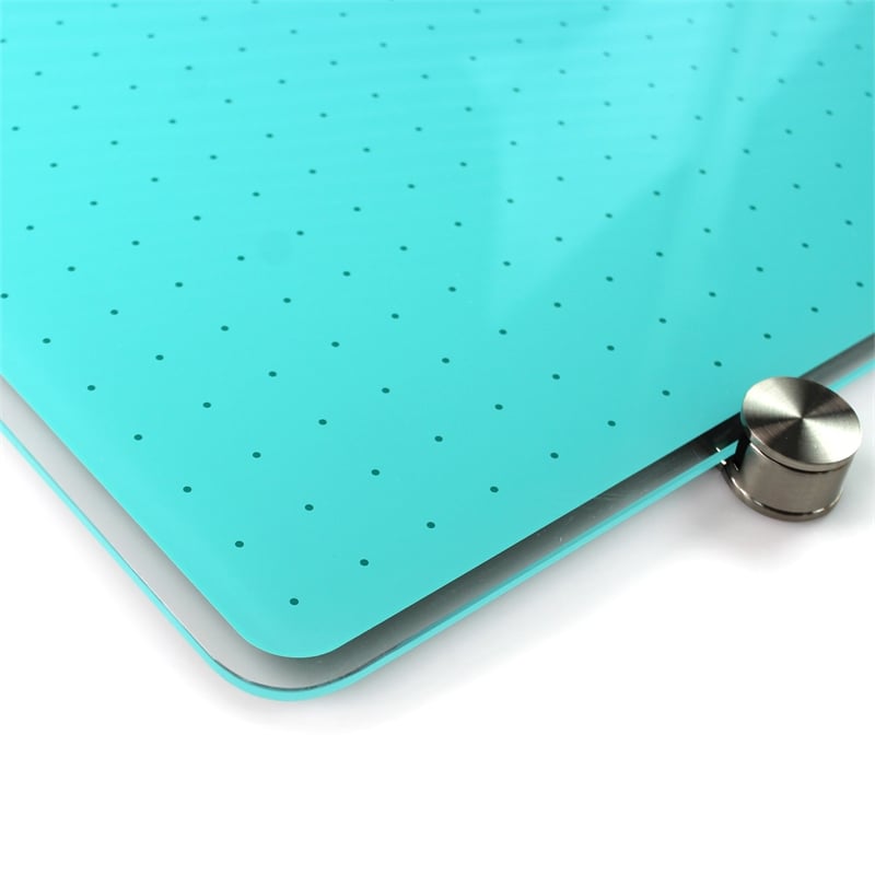 Viztex Glacier Magnetic Glass Dry Erase Board Light Teal 30x40 inch