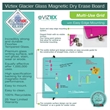 Viztex Glacier Magnetic Glass Dry Erase Board Polar White 30x40 inch