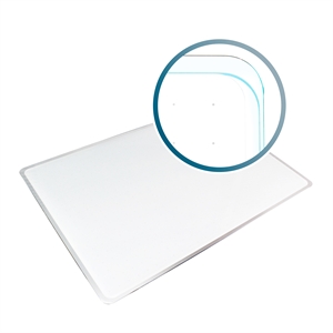 floortex viztex glacier magnetic glass dry erase board in polar white