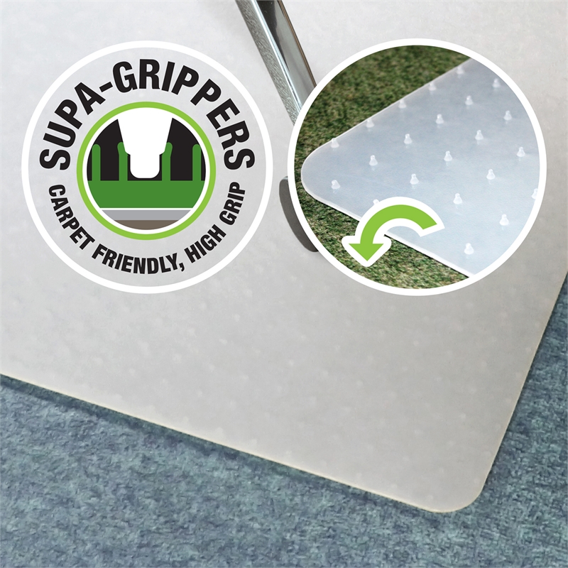 Cleartex Polypropylene Rectangular Chair Mat for Carpets - 29