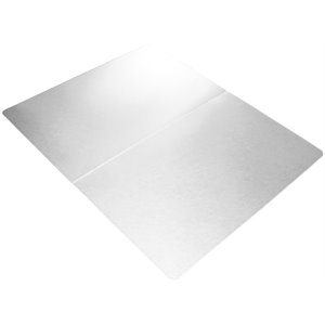floortex ecotex polypropylene anti-slip foldable chair mat for hard floors in white