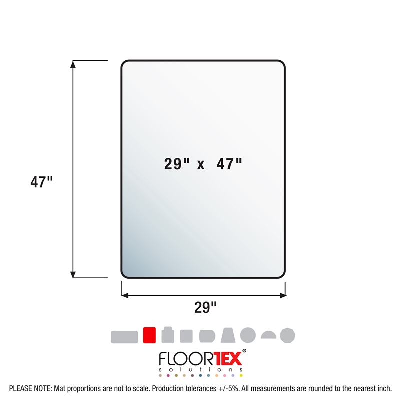 Cleartex Advantagemat Plus APET Chair Mat - Hard Floor Rectangular 29 x 47