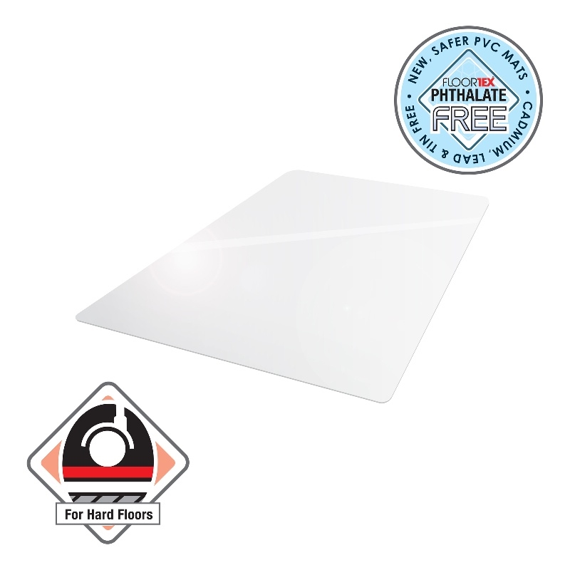 Advantagemat Vinyl Rectangular Chair Mat for Hard Floor - 46