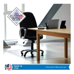 Glaciermat Heavy Duty Glass Chair Mat for Hard Floors & Carpets 36