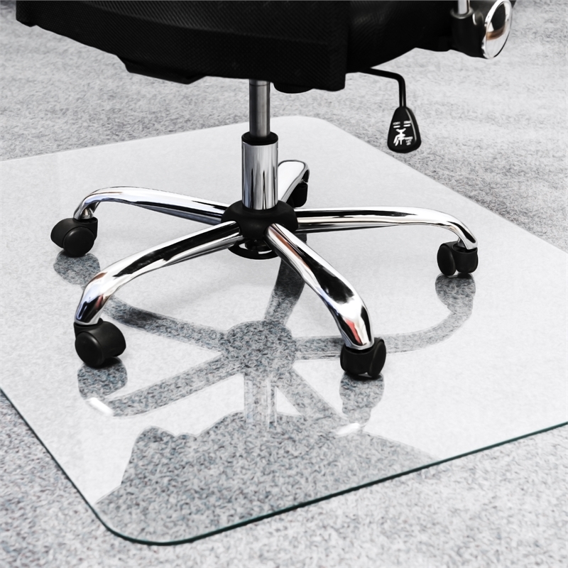 Glaciermat Heavy Duty Glass Chair Mat for Hard Floors & Carpets - 36