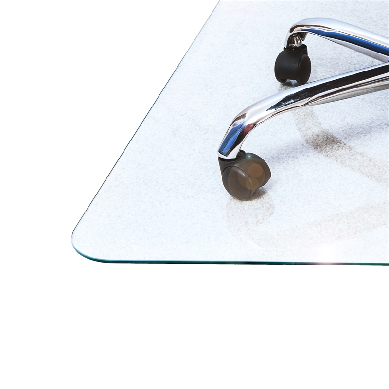 Glaciermat Heavy Duty Glass Chair Mat for Hard Floors & Carpets - 36