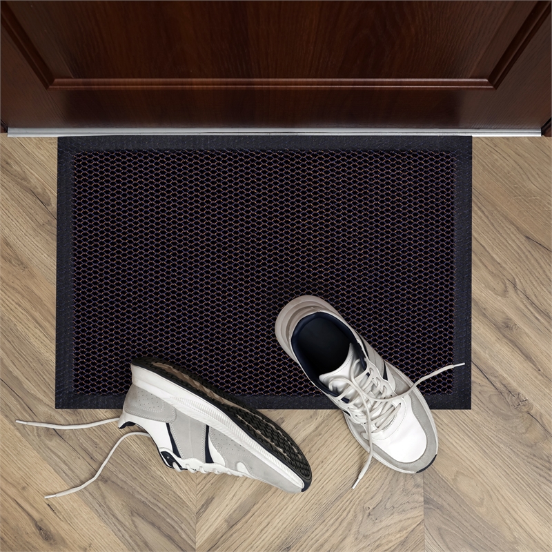 Doortex Meshmat Entrance Mat - Metallic Blue / Orange 20