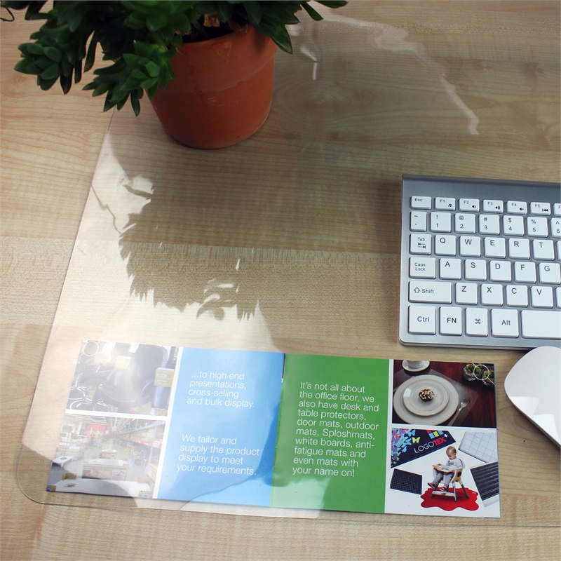 Desktex Crystal Clear Vinyl Rectangular Desk Pad - 19