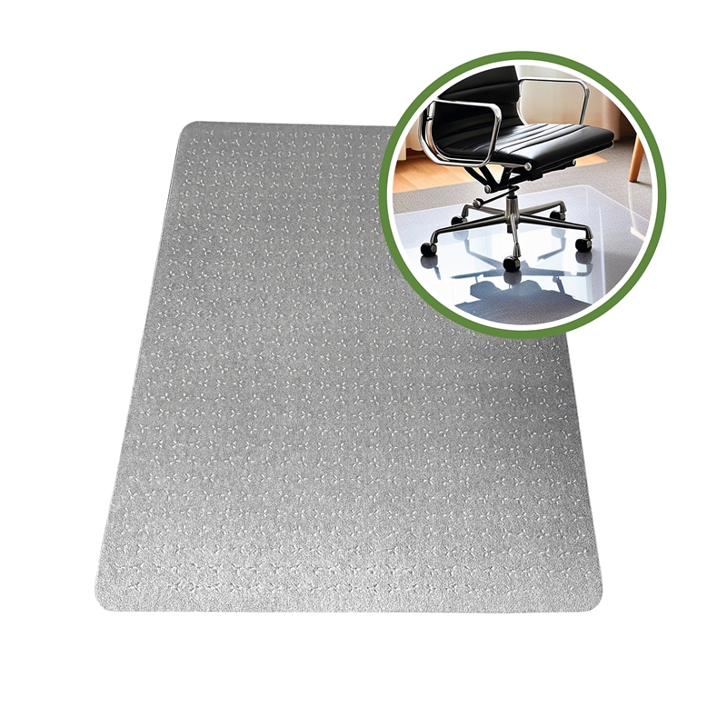 TrYlok Vinyl Rectangular Chair Mat for Low Pile Carpets up to 1/4