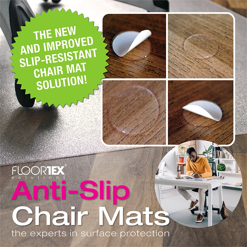Unomat Anti-Slip Polycarbonate Chair Mat Hard Floors and Carpet Tiles 48
