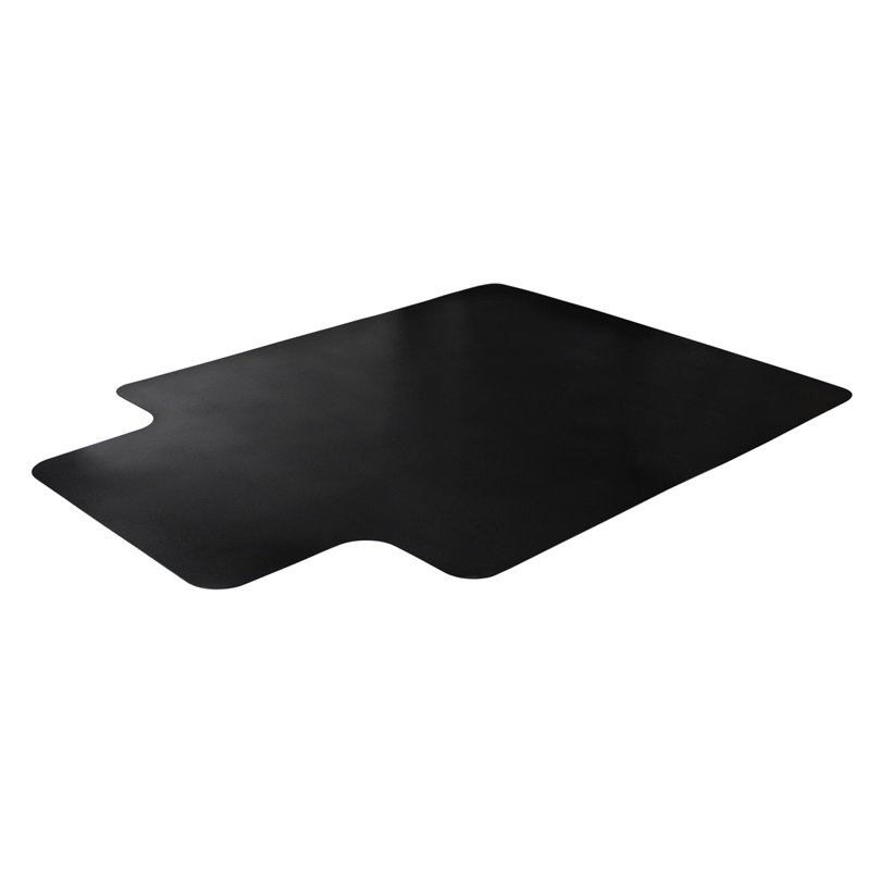 Advantagemat Black Vinly Lipped Chair Mat for Carpets - 45