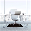 Advantagemat Black Vinly Rectangular Chair Mat for Carpets - 48