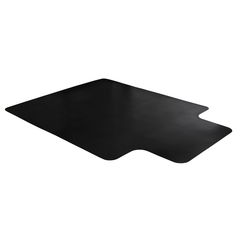 Advantagemat Black Vinly Lipped Chair Mat for Hard Floor - 36