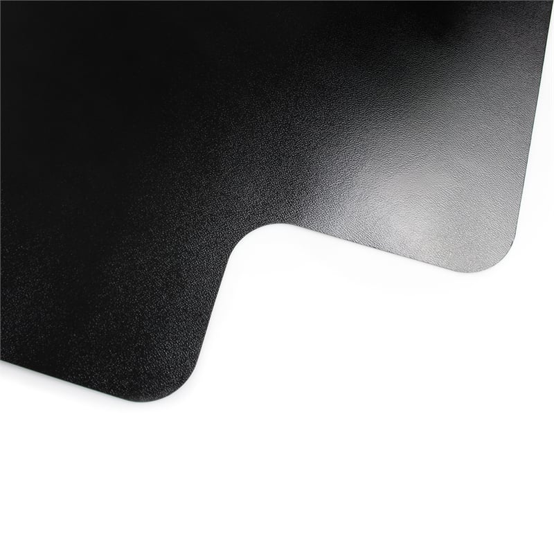 Advantagemat Black Vinly Lipped Chair Mat for Hard Floor - 45