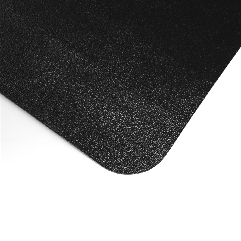 Advantagemat Black Vinly Lipped Chair Mat for Hard Floor - 45