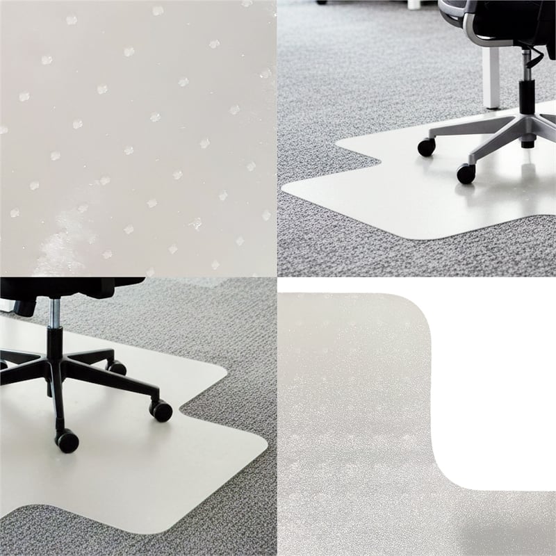 Computer Anti-Static Vinyl Lipped Chair Mat for Carpets up to 3/8