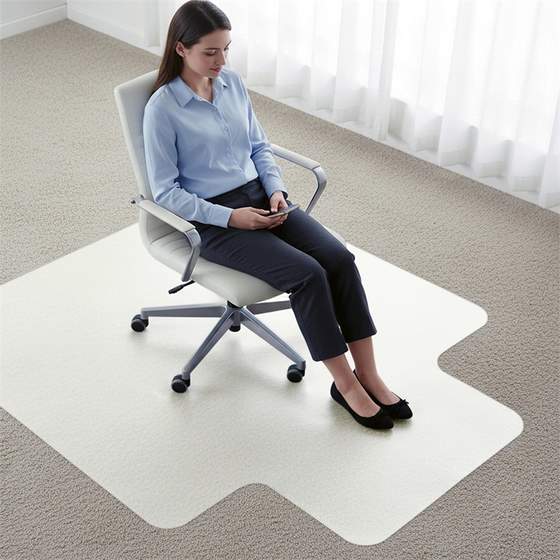 Computer Anti-Static Vinyl Lipped Chair Mat for Carpets up to 3/8