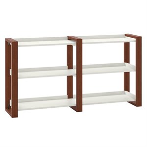 kathy ireland home by bush furniture voss console table with shelves
