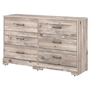 kathy ireland home by bush river brook 6 drawer double dresser - engineered wood