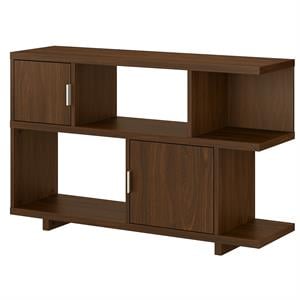 kathy ireland home by bush madison avenue low bookcase with doors - engineered wood