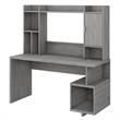Madison Avenue 60W Writing Desk with Hutch in Modern Gray - Engineered Wood