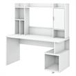 Madison Avenue 60W Writing Desk with Hutch in Pure White - Engineered Wood