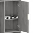 Madison Avenue 60W L Shaped Desk with Hutch in Modern Gray - Engineered Wood