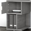 Madison Avenue 60W Computer Desk with Hutch in Modern Gray - Engineered Wood