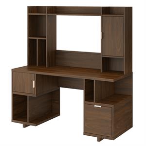 Kathy Ireland Home By Bush Madison Avenue 60W Computer Desk with Hutch - Engineered Wood