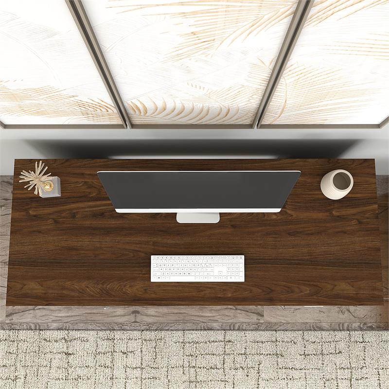 Madison Avenue Computer Desk & File Cabinet in Modern Walnut - Engineered Wood