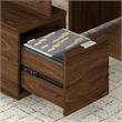 Madison Avenue 60W L Shaped Desk Set in Modern Walnut - Engineered Wood