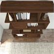 Madison Avenue 48W Writing Desk with Bookcase in Modern Walnut - Engineered Wood