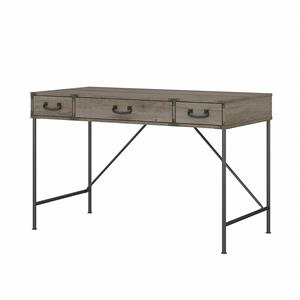 Ironworks 48W Writing Desk with Drawers in Restored Gray - Engineered Wood