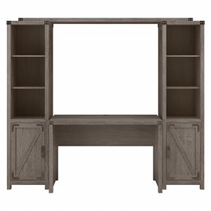 Kathy Ireland Home by Bush Cottage Grove Writing Desk with Bookshelves - Engineered Wood