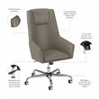 City Park High Back Leather Box Chair in Washed Gray