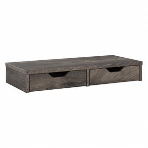 city park desktop organizer with drawers in dark gray hickory - engineered wood