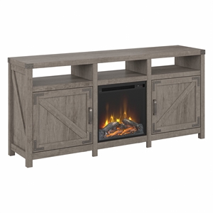 cottage grove electric fireplace tv stand in restored gray - engineered wood